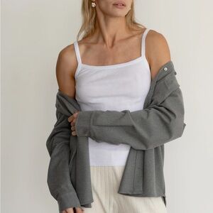 Donni The Pointelle Square Neck Tank